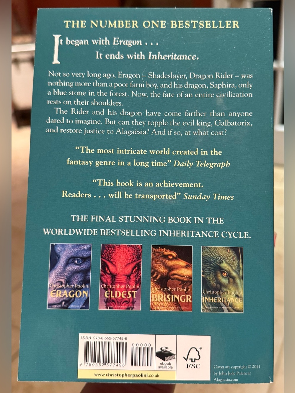 Inheritance (The Inheritance Cycle #4) Paperback Book - Picture 3 of 8